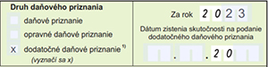 dodatočné daňové priznanie dodatočné daňové priznanie